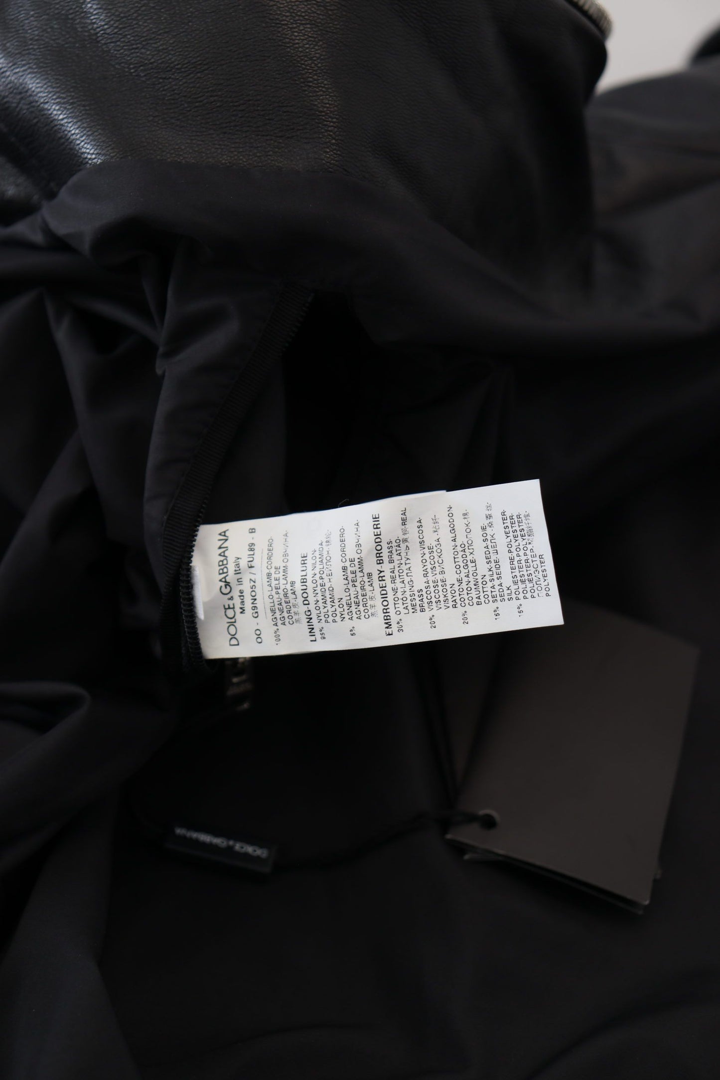 Dolce & Gabbana Black Leather Hooded Blouson Coat Jacket