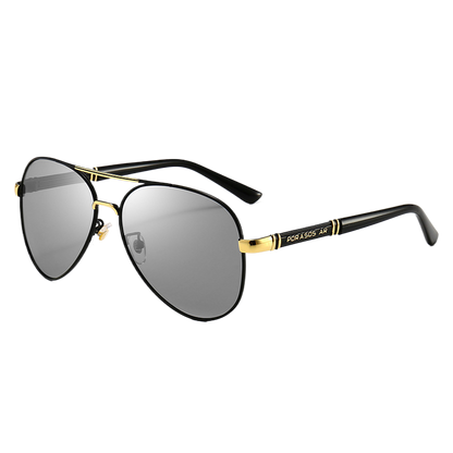 Metal Polarized Sunglasses Retro Large Frame Driving Glasses