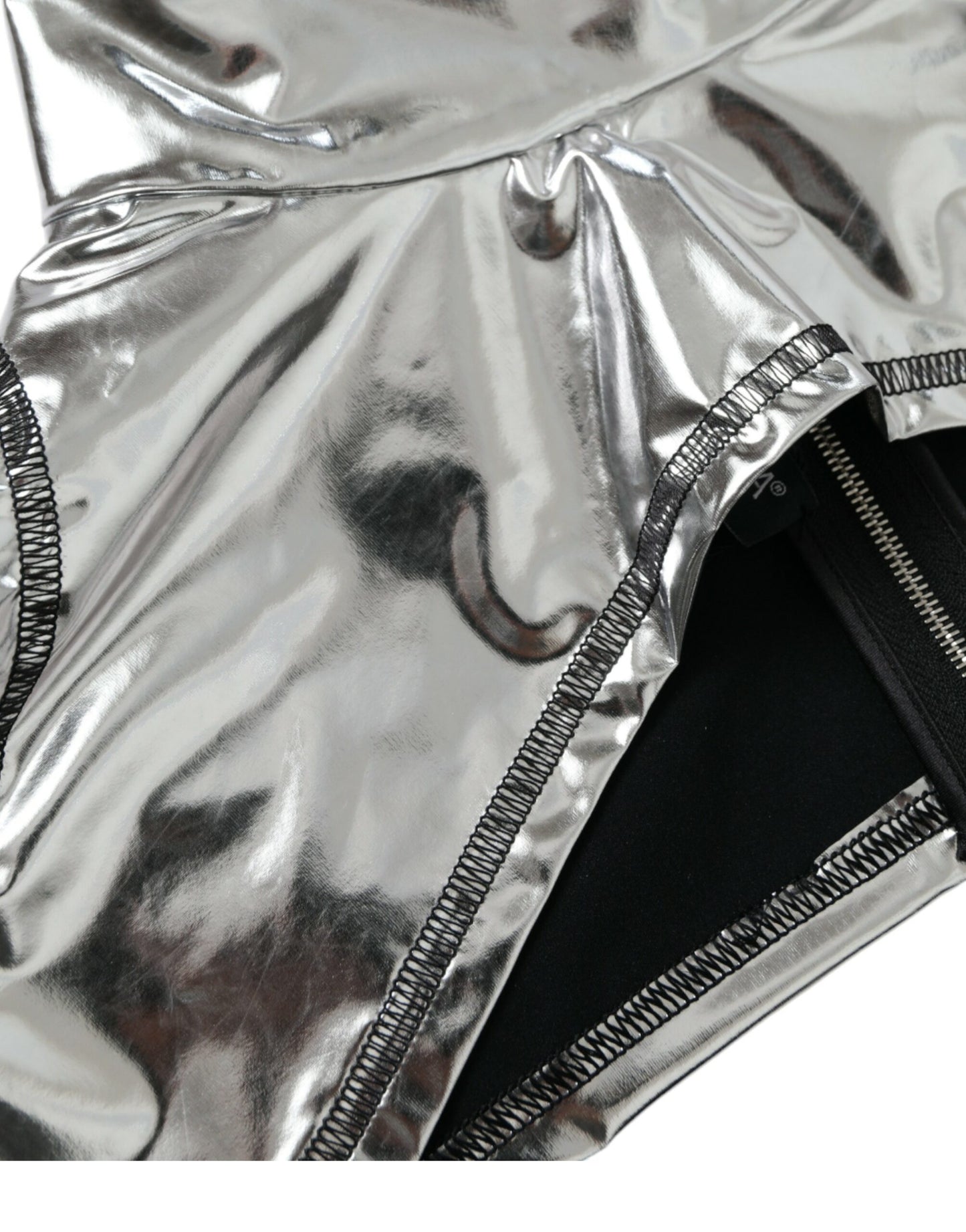 Dolce & Gabbana Silver Polyester Stretch Top