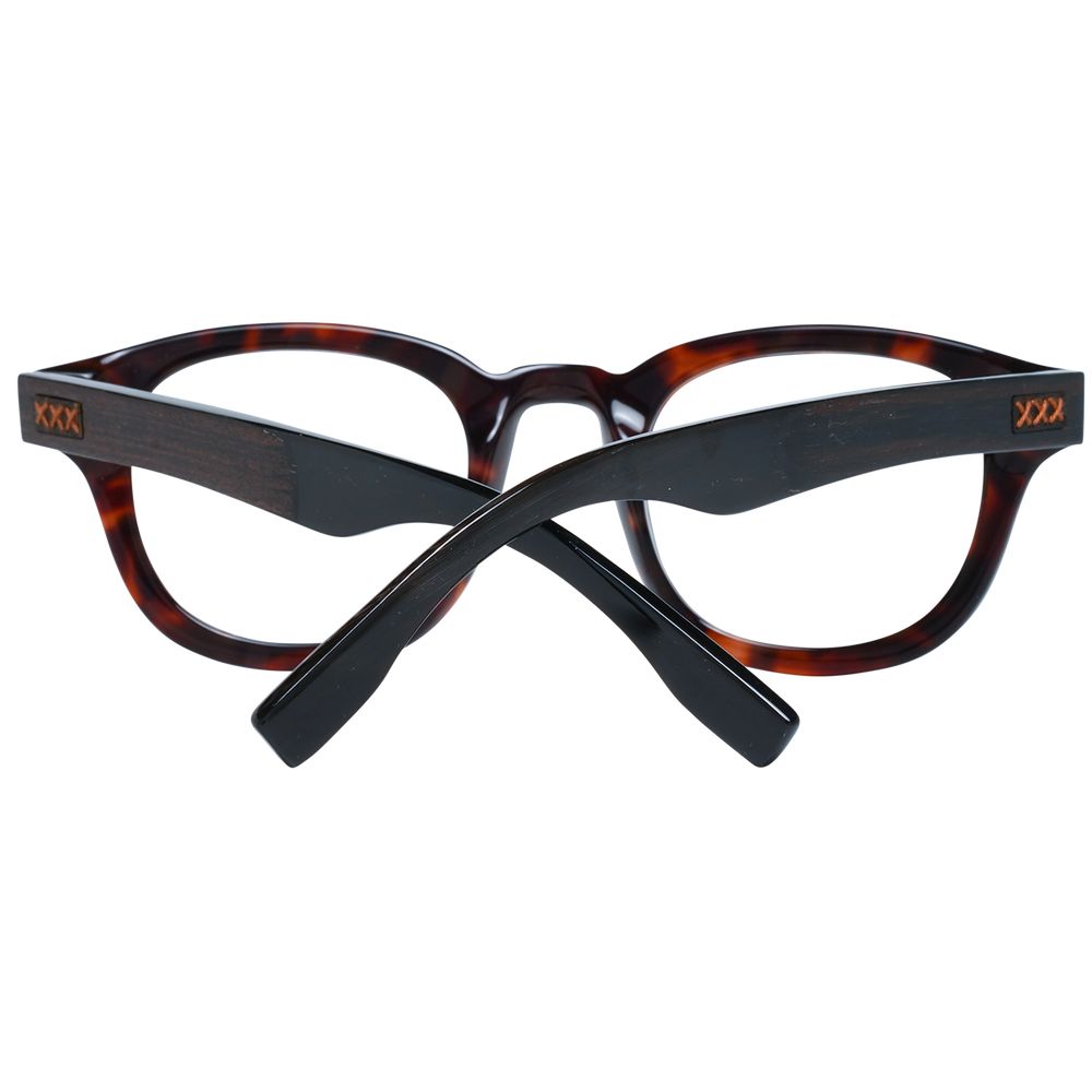 Ermenegildo Zegna Brown Plastic Glasses (Frames)