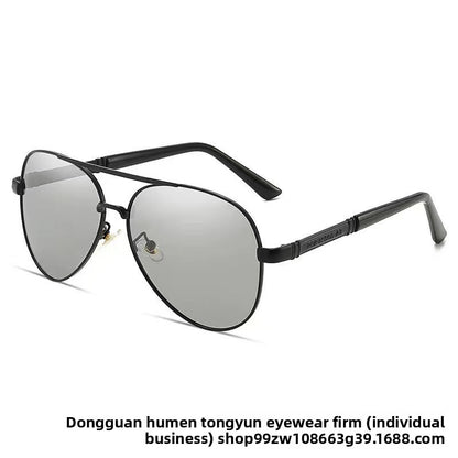 Metal Polarized Sunglasses Retro Large Frame Driving Glasses