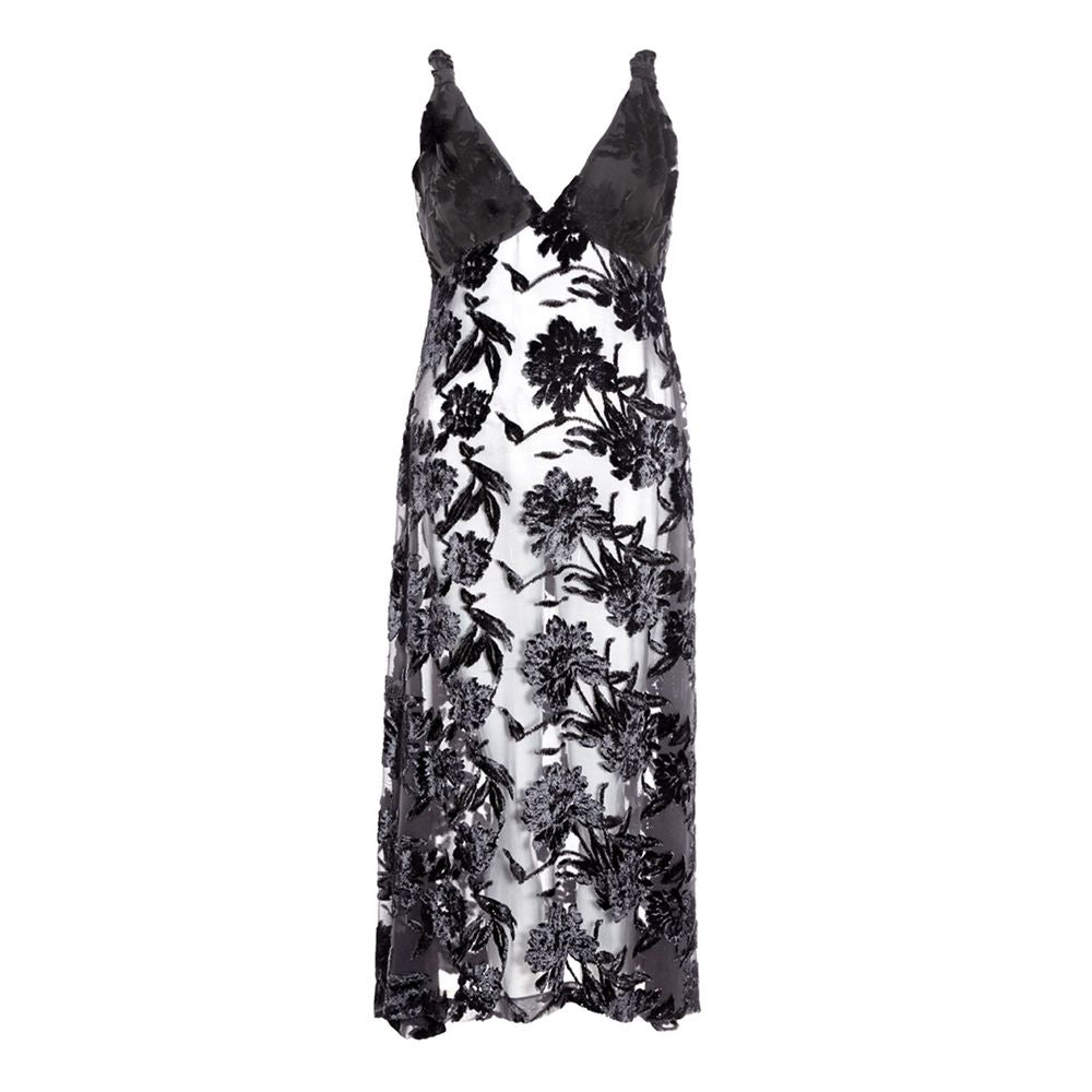 Lardini Black Viscose Cocktail Dress