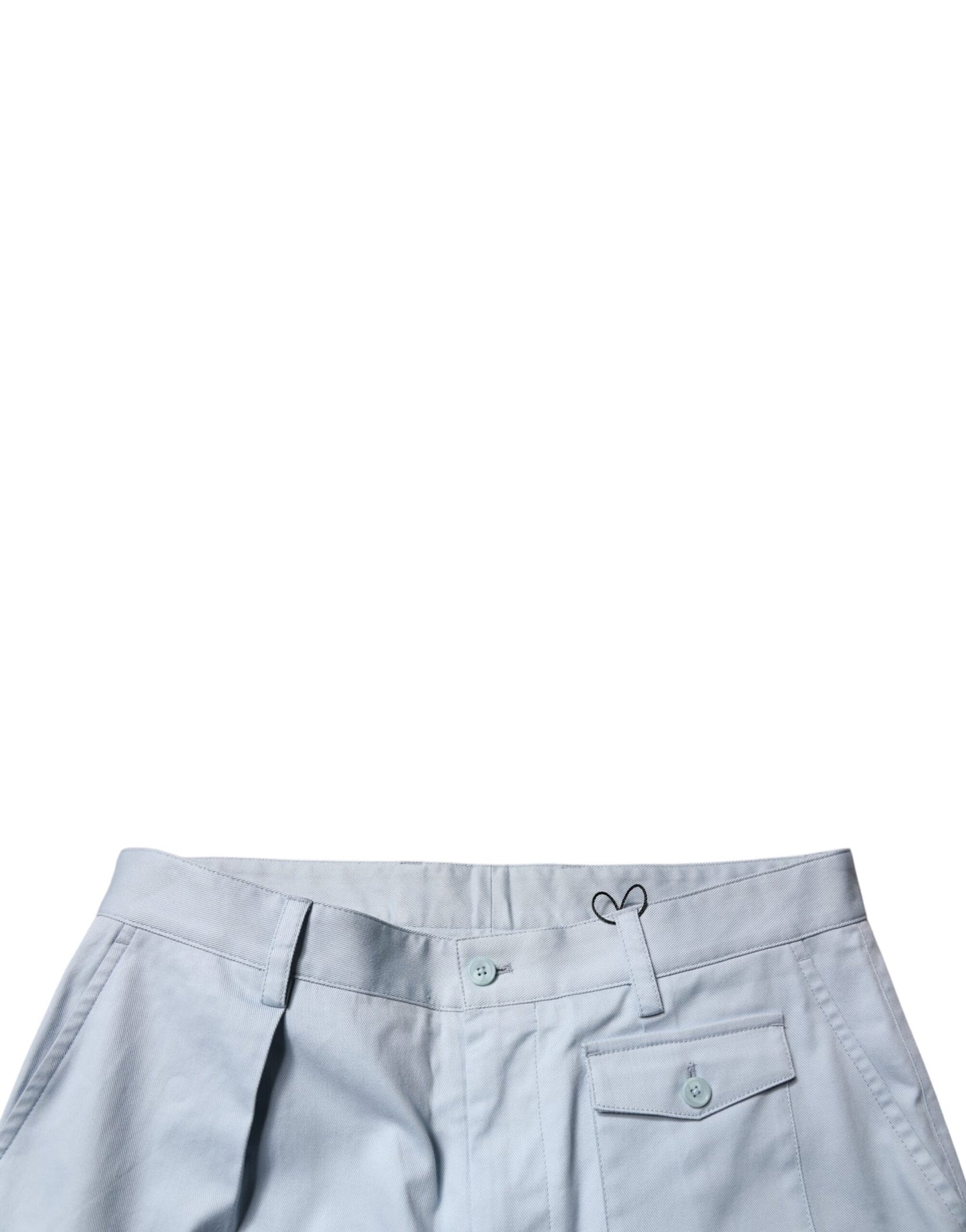 Dolce & Gabbana Light Blue Cotton Cargo Tapered Pants