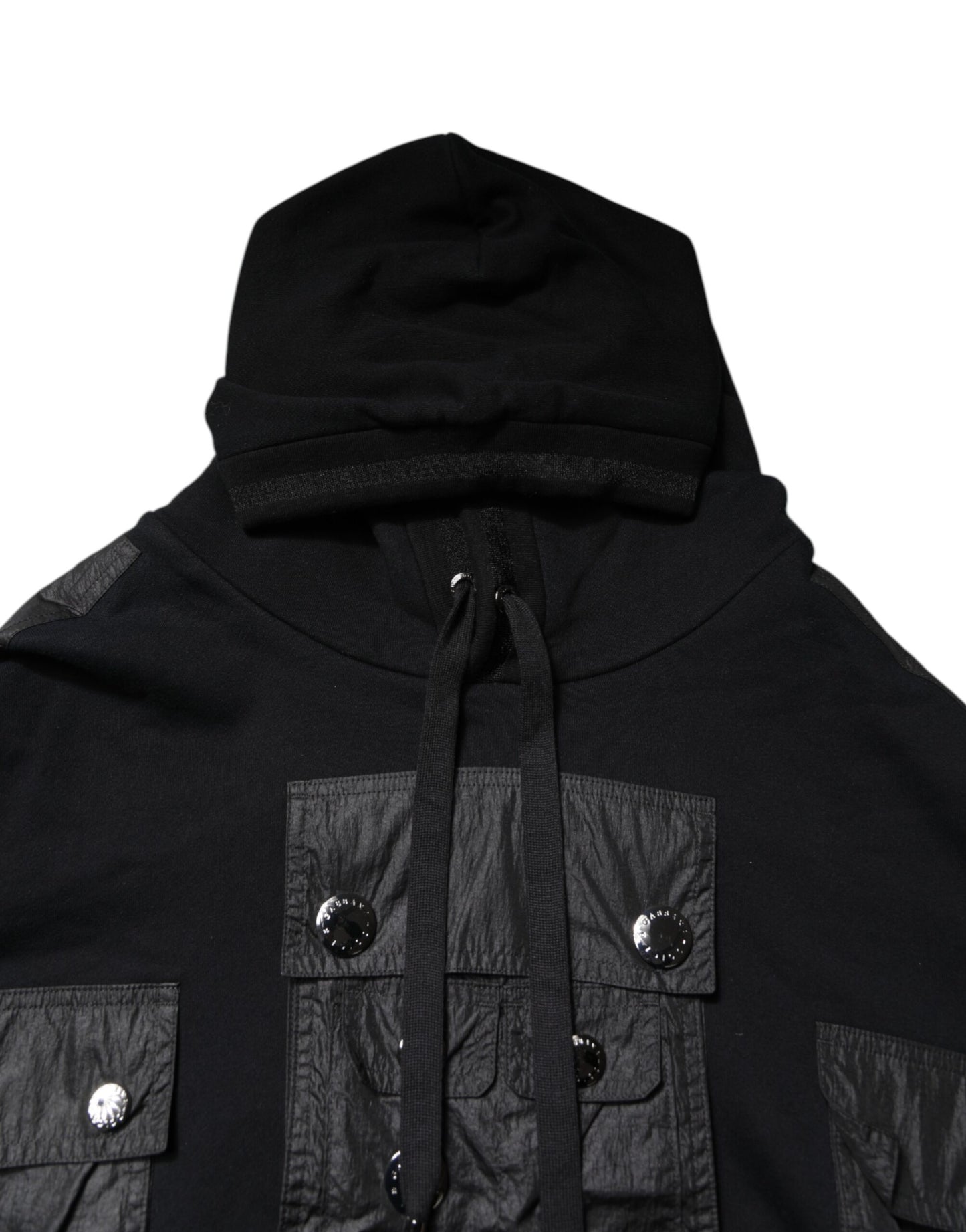 Dolce & Gabbana Black Cotton Hooded Sweatshirt Sweater
