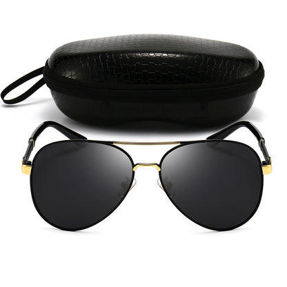 Metal Polarized Sunglasses Retro Large Frame Driving Glasses
