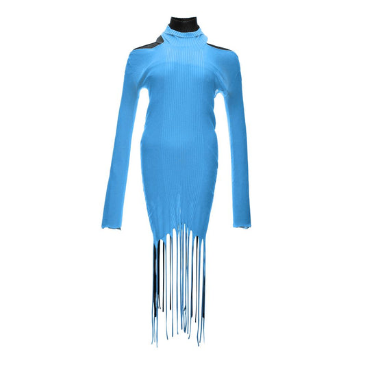 Bottega Veneta Blue Cotton Casual Dress