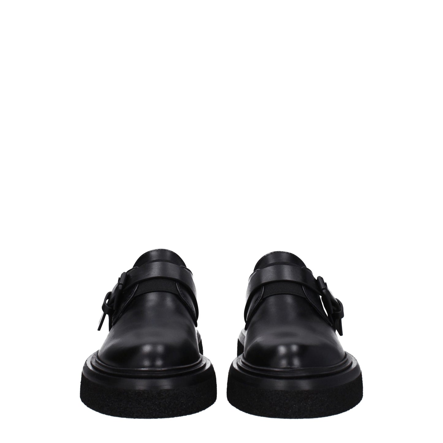 Max Mara Black Leather Oxfords And Derbies