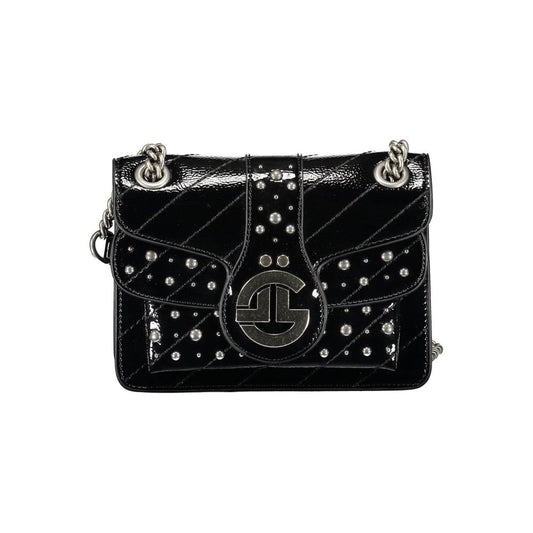 Gaelle Paris Black Polyurethane Women Shoulder Bag
