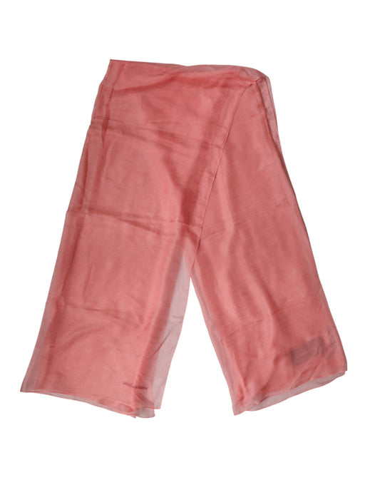 Dolce & Gabbana Light Pink Cashmere Neck Wrap Shawl Scarf