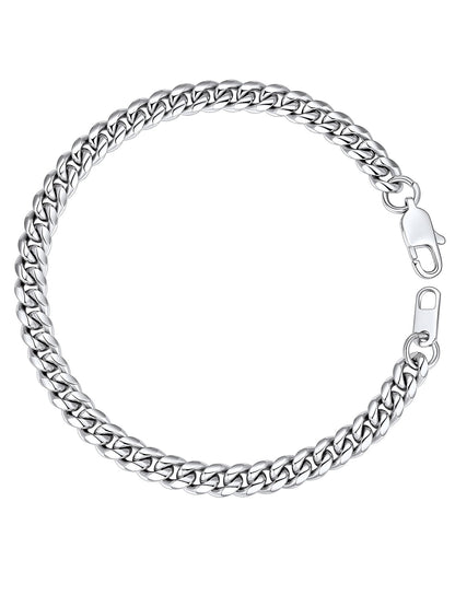 Sleek Black Cuban Bracelet for Men – Elegance