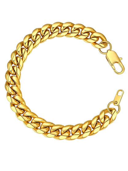 Sleek Black Cuban Bracelet for Men – Elegance