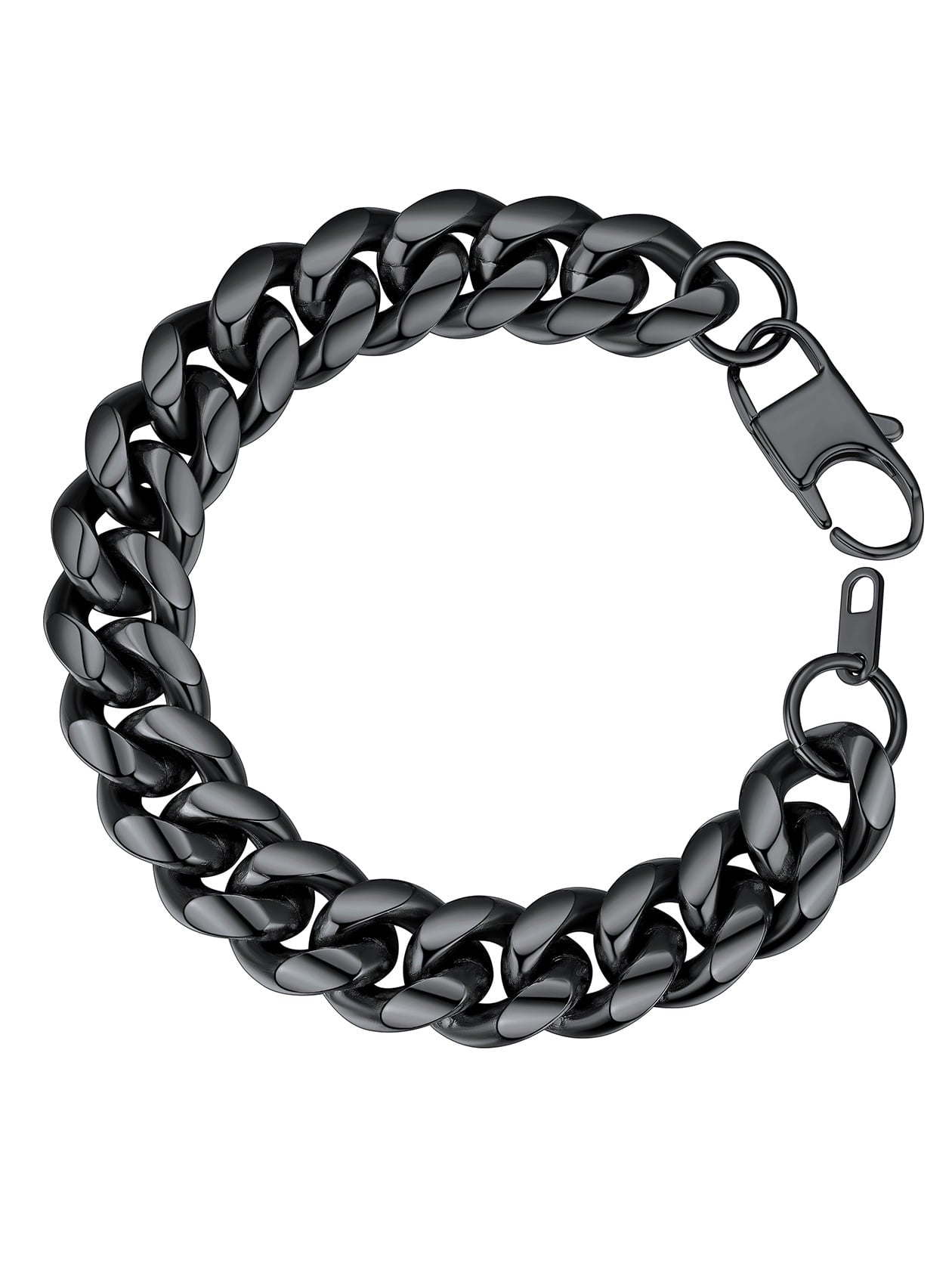 Sleek Black Cuban Bracelet for Men – Elegance