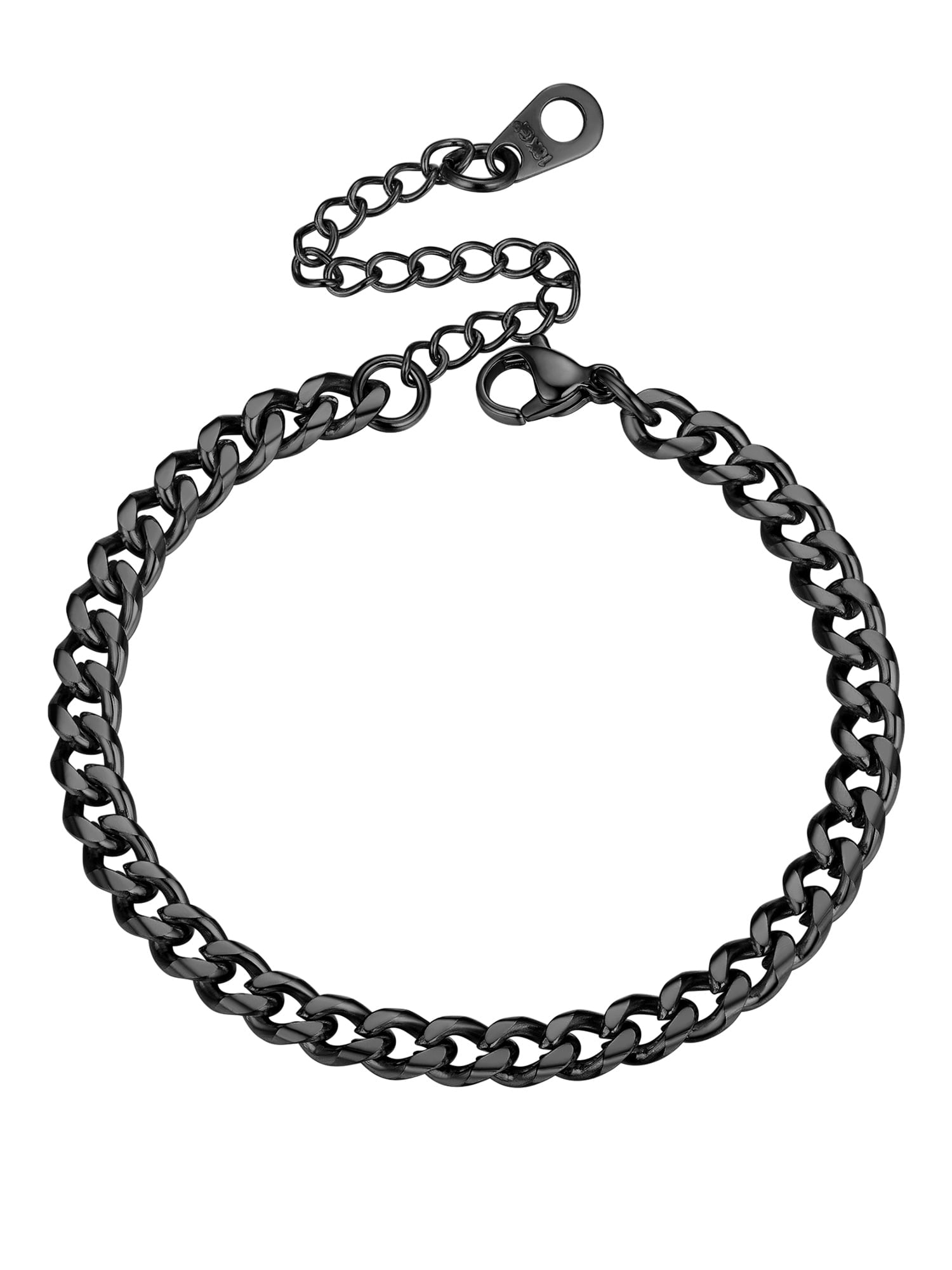 Sleek Black Cuban Bracelet for Men – Elegance
