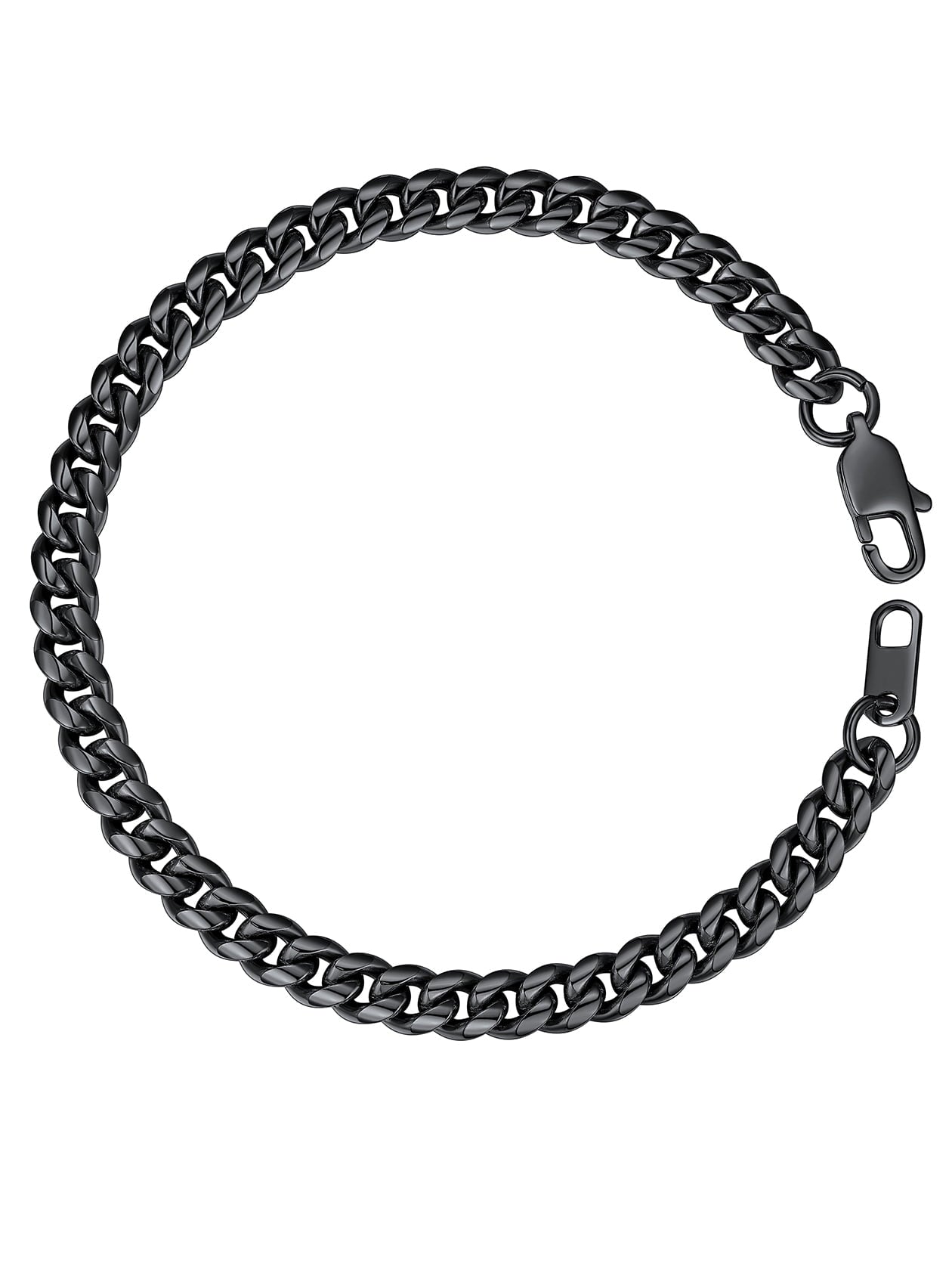 Sleek Black Cuban Bracelet for Men – Elegance