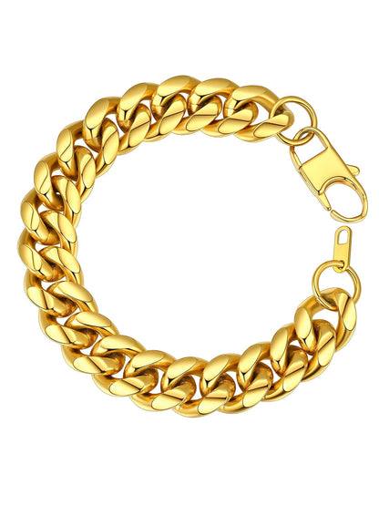 Sleek Black Cuban Bracelet for Men – Elegance