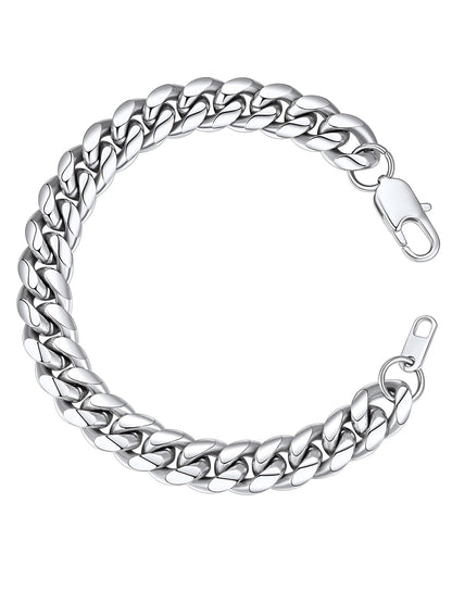 Sleek Black Cuban Bracelet for Men – Elegance