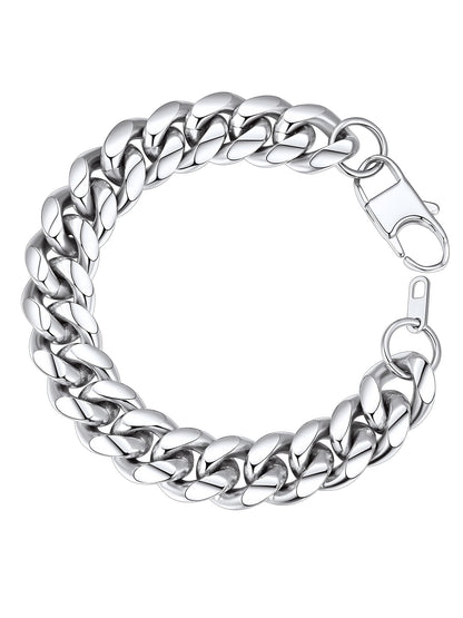 Sleek Black Cuban Bracelet for Men – Elegance