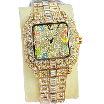 Elite Men's Diamond Quartz Timepiece