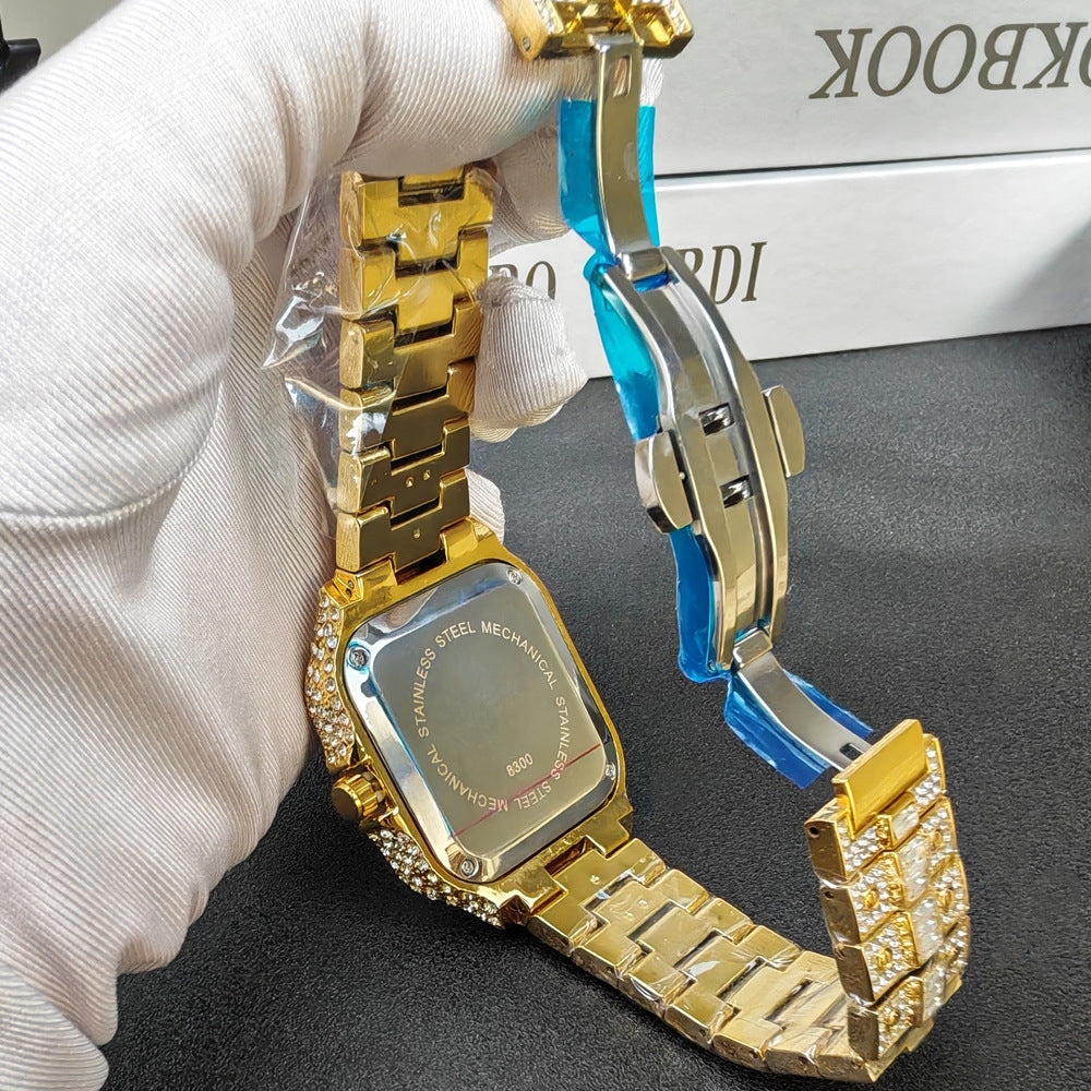 Elite Men's Diamond Quartz Timepiece