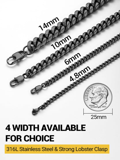 Sleek Black Cuban Bracelet for Men – Elegance