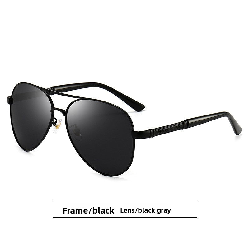 Metal Polarized Sunglasses Retro Large Frame Driving Glasses