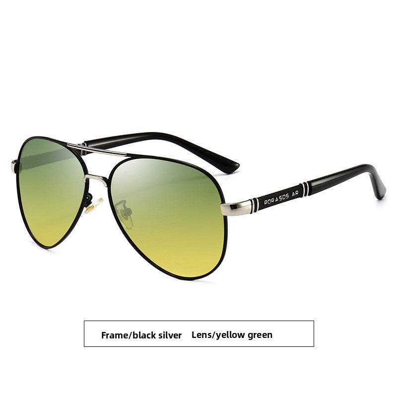 Metal Polarized Sunglasses Retro Large Frame Driving Glasses