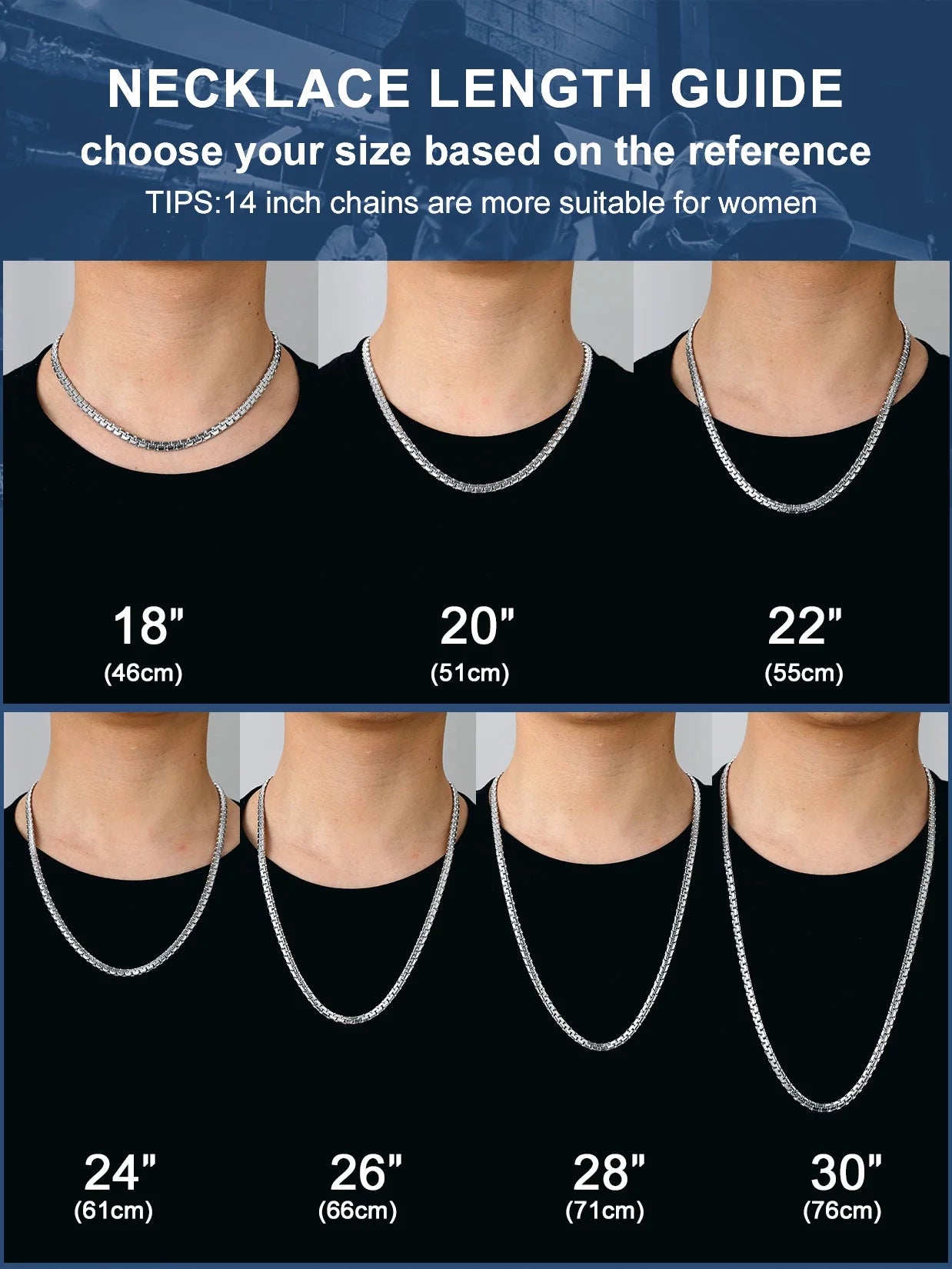 Stainless Steel Flat Box Chain Necklace for Men – Modern Luxury Design