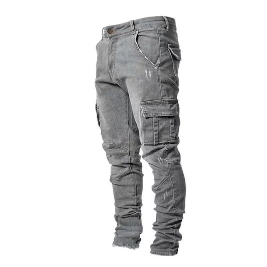 New Men’s Slim Fit Stretch Cargo Jeans
