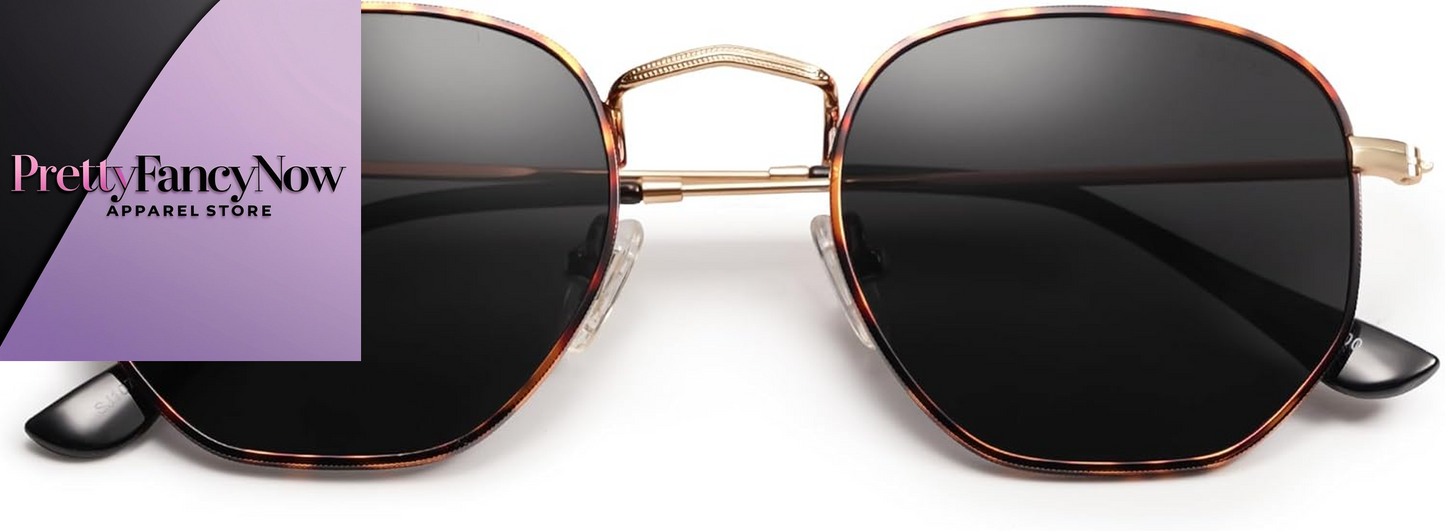 Designer Hexagonal Polarized Sunglasses