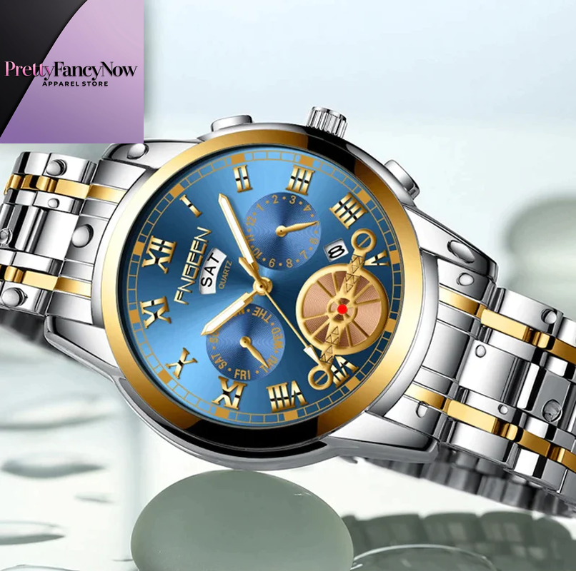 Men’s Quartz Watch – FNGEEN Waterproof Dress Timepiece - PrettyFancyNow