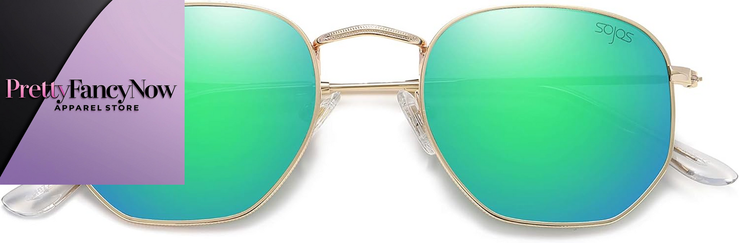 Designer Hexagonal Polarized Sunglasses