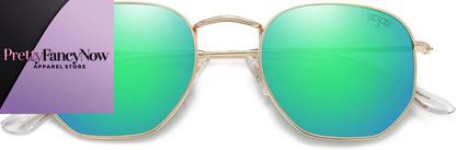 Designer Hexagonal Polarized Sunglasses