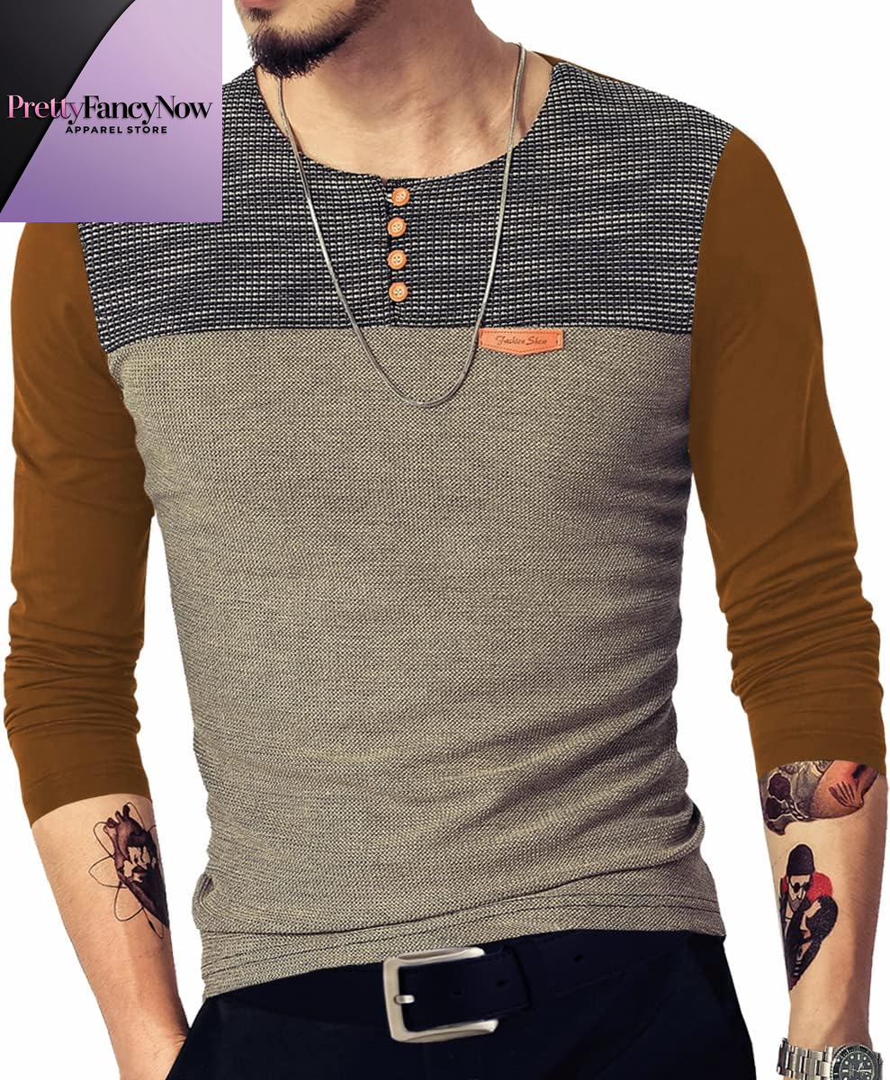 Men’s Premium Slim Fit Casual Shirt – Contrast Stitching