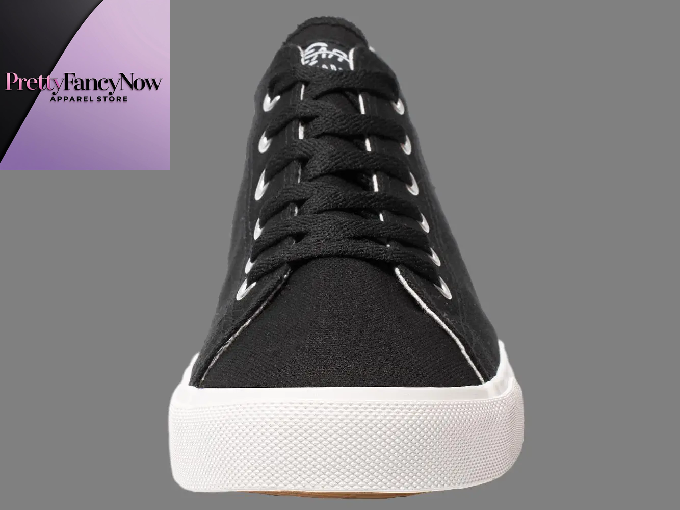 Retro-Inspired Black Canvas Sneakers – Unisex Fit, Cushioned Comfort