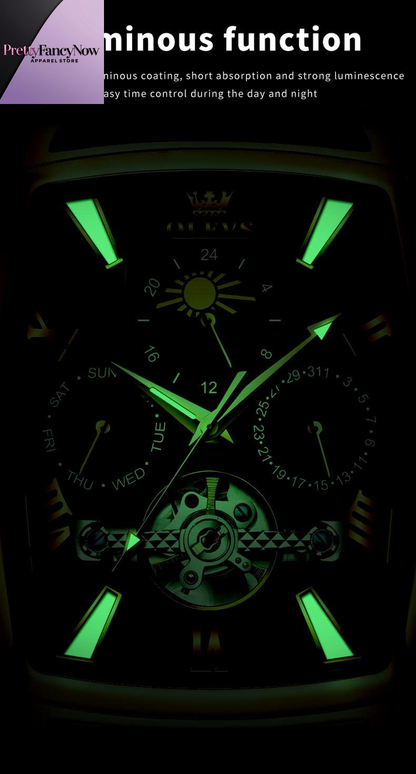 Men’s Executive Automatic Watch – Skeleton Design