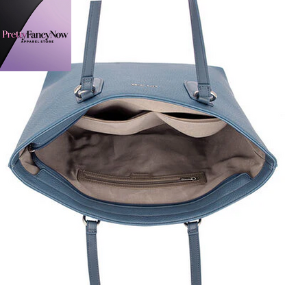 Classic PU Leather Tote Bag – David Jones Paris - PrettyFancyNow