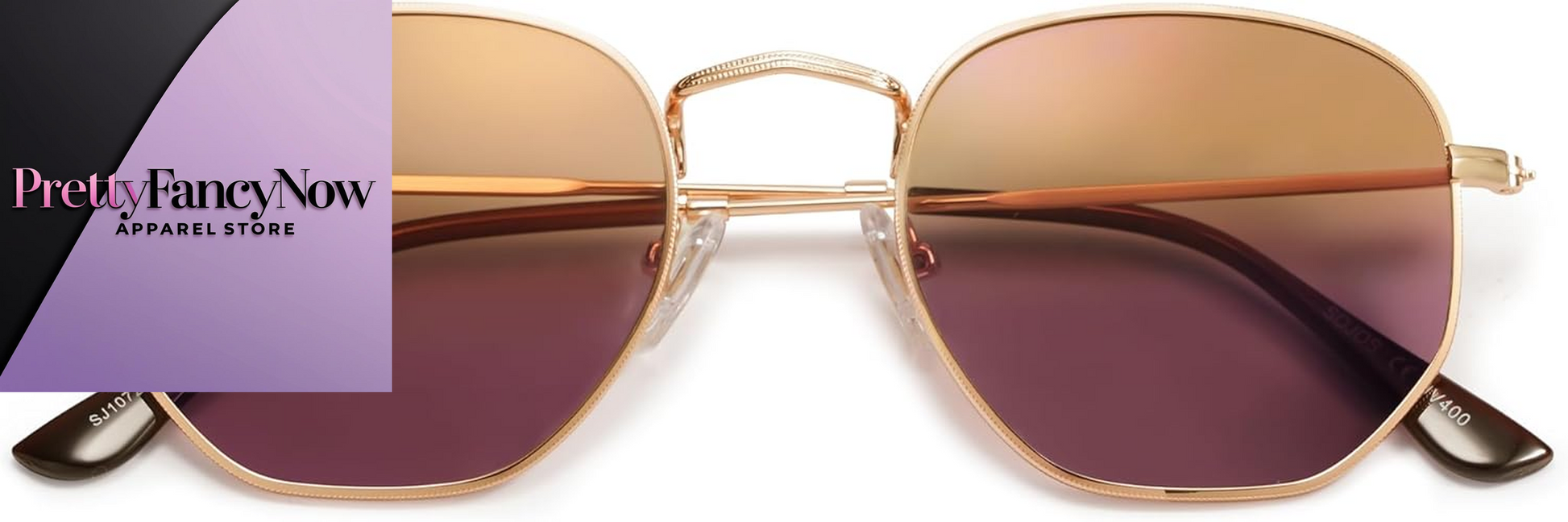 Designer Hexagonal Polarized Sunglasses