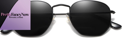 Designer Hexagonal Polarized Sunglasses