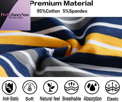 Men'S Underwear Boxer Briefs Cotton Huge Pouch Trunks Short Leg Underwear 5 Pack - PrettyFancyNow