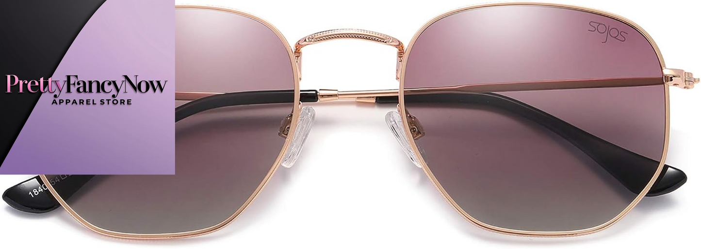Designer Hexagonal Polarized Sunglasses