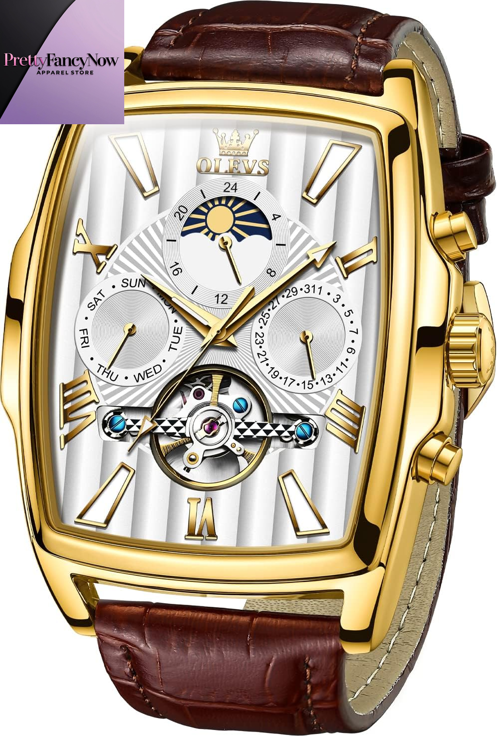 Men’s Executive Automatic Watch – Skeleton Design