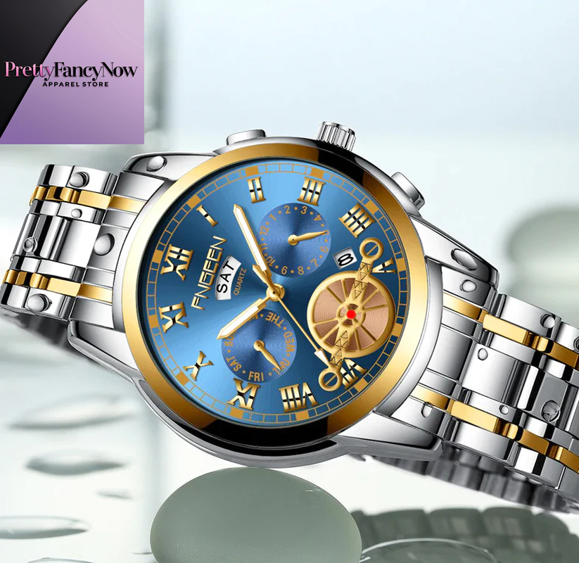 Men’s Quartz Watch – FNGEEN Waterproof Dress Timepiece - PrettyFancyNow