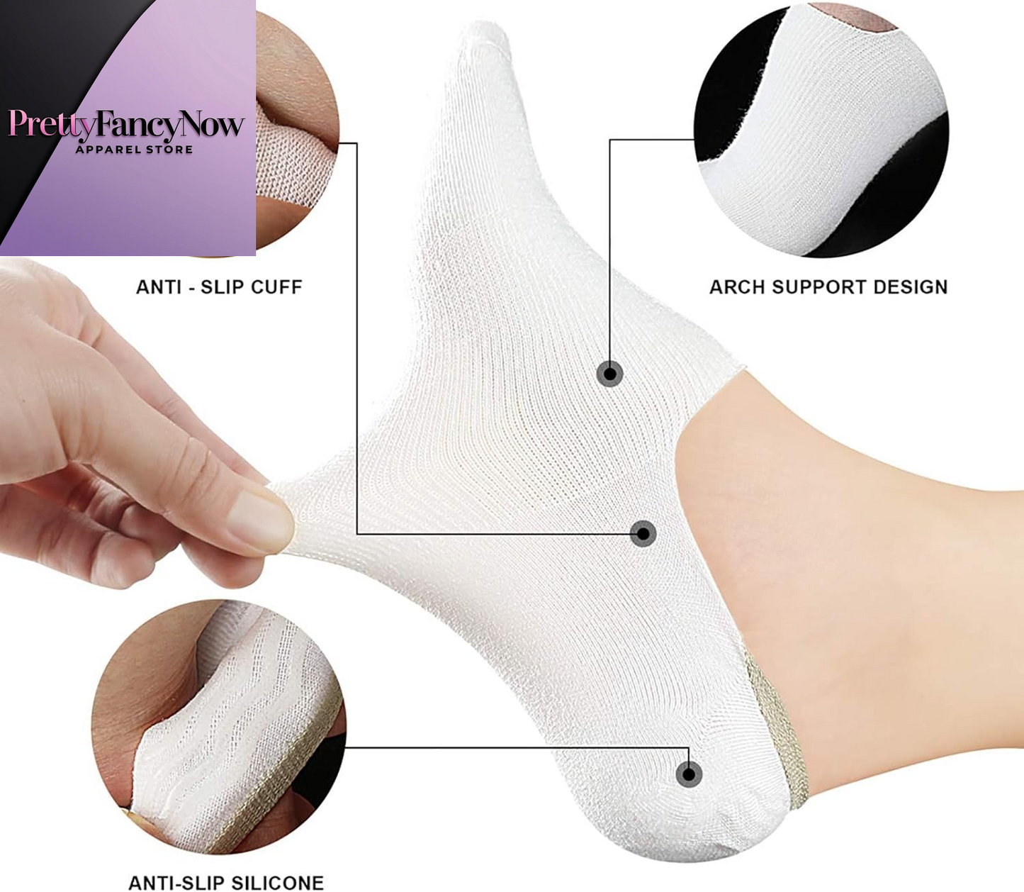 No Show Socks 8 pair bundle