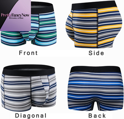 Men'S Underwear Boxer Briefs Cotton Huge Pouch Trunks Short Leg Underwear 5 Pack - PrettyFancyNow