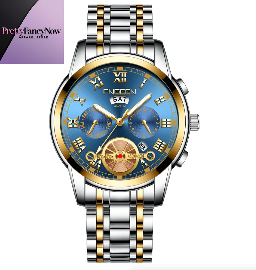 Men’s Quartz Watch – FNGEEN Waterproof Dress Timepiece - PrettyFancyNow