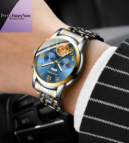 Men’s Quartz Watch – FNGEEN Waterproof Dress Timepiece - PrettyFancyNow