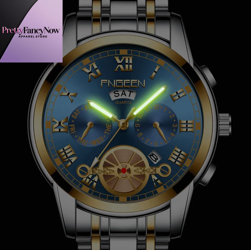Men’s Quartz Watch – FNGEEN Waterproof Dress Timepiece - PrettyFancyNow