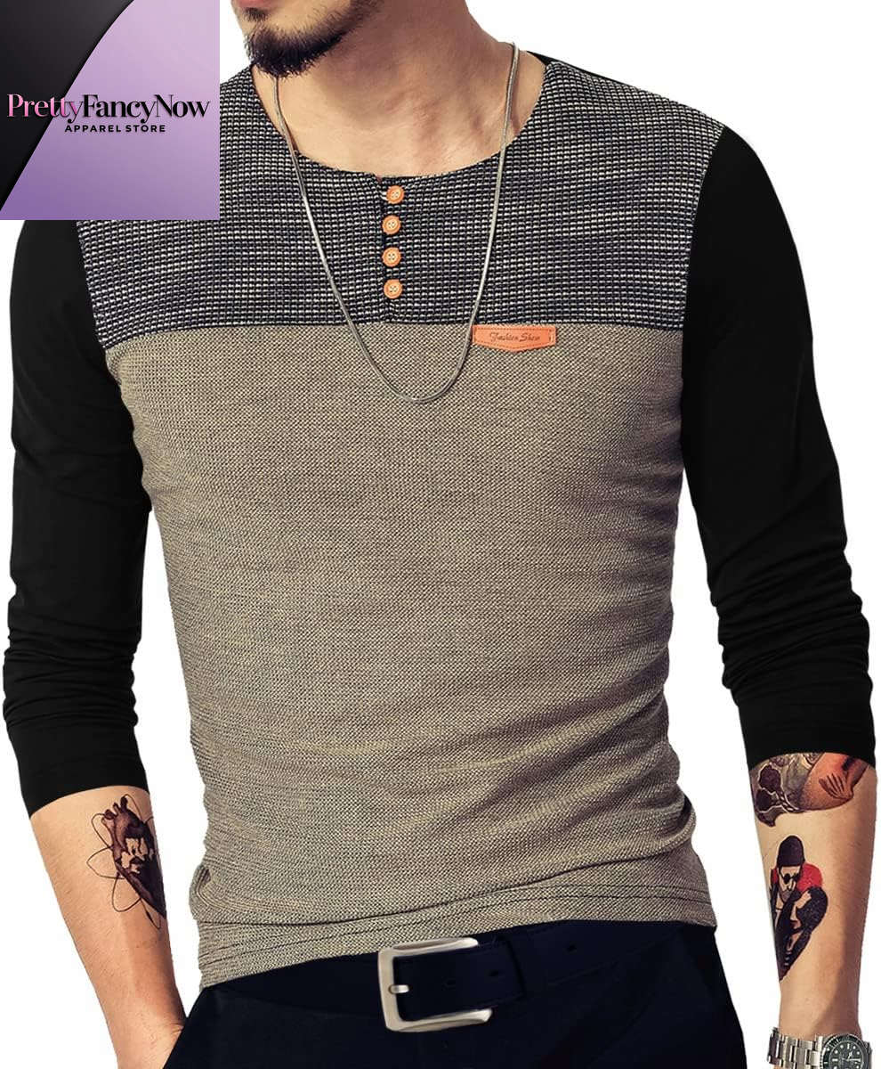 Men’s Premium Slim Fit Casual Shirt – Contrast Stitching