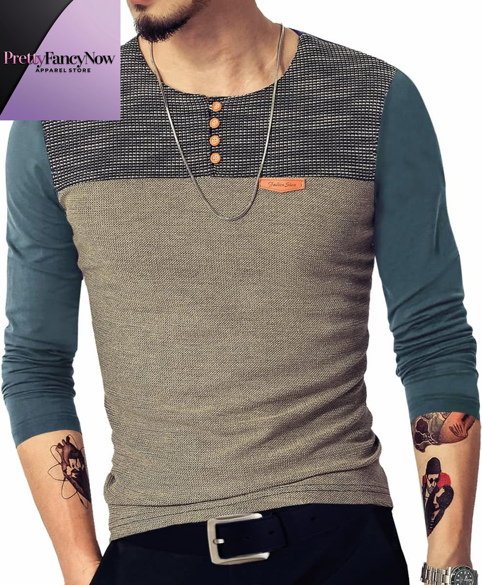Men’s Premium Slim Fit Casual Shirt – Contrast Stitching