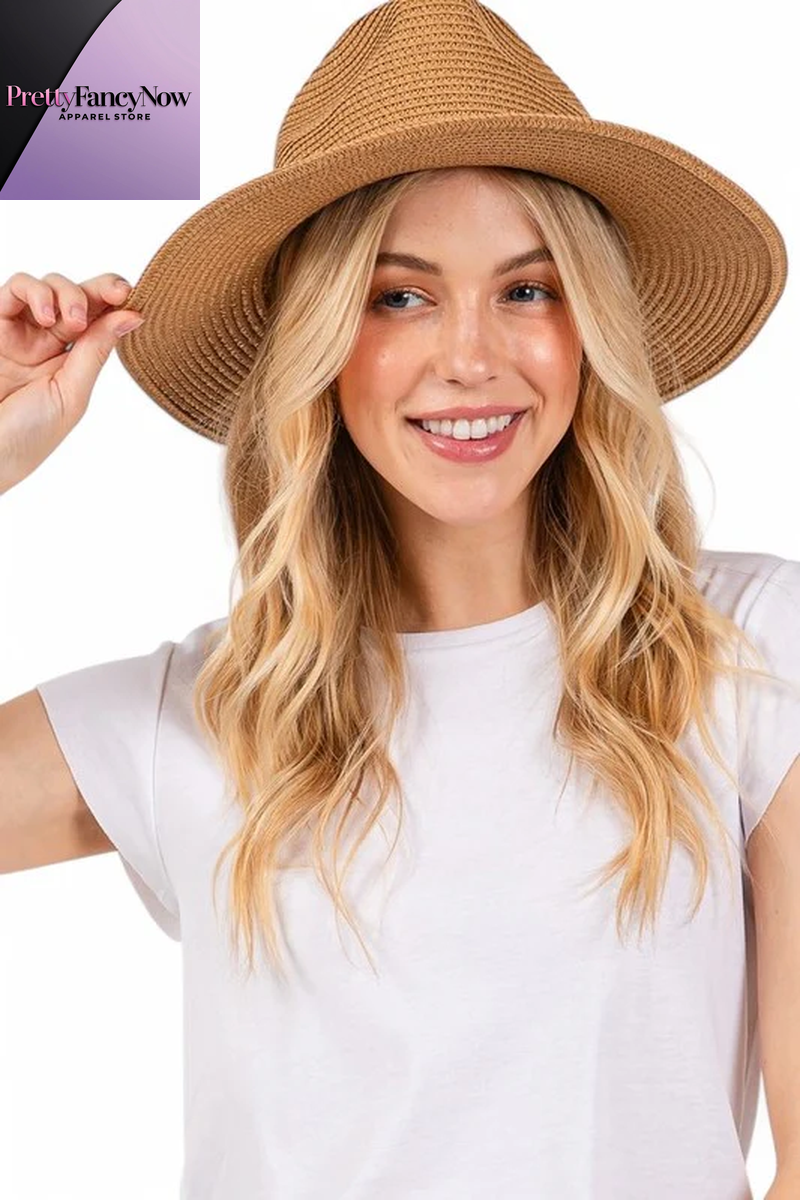 Sea Shell Hat Band Straw Fedora Sun Hat - PrettyFancyNow